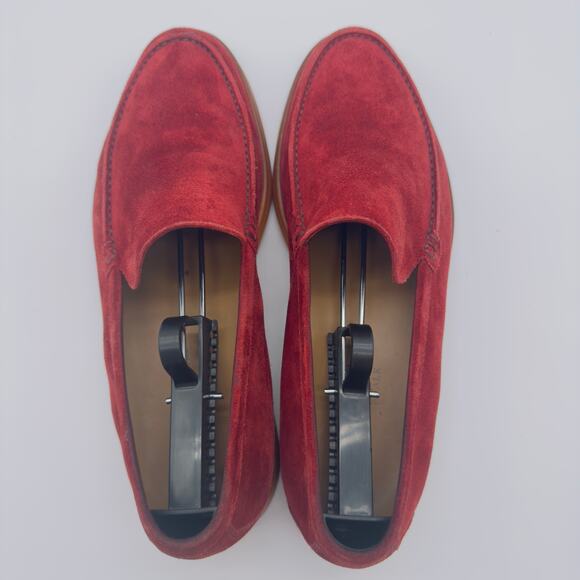 Loro Piana Summer Walk Men's Dried Red Suede Loafers Size 42/9 - Picture 11 of 14